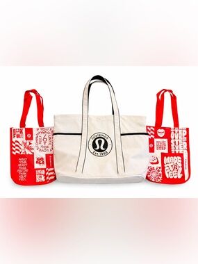 Lululemon Tote Bundle – Brand New 20L Bag +  Brand New 2 Reusable Bags